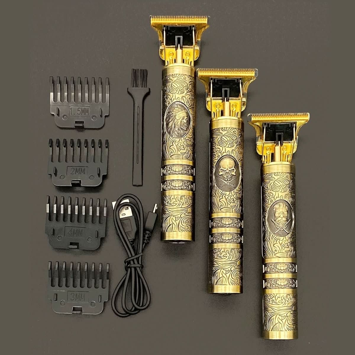 SKULLTRIM – Vintage beard trimmer with battery and precise cut for beard and hair | Ka-mostore