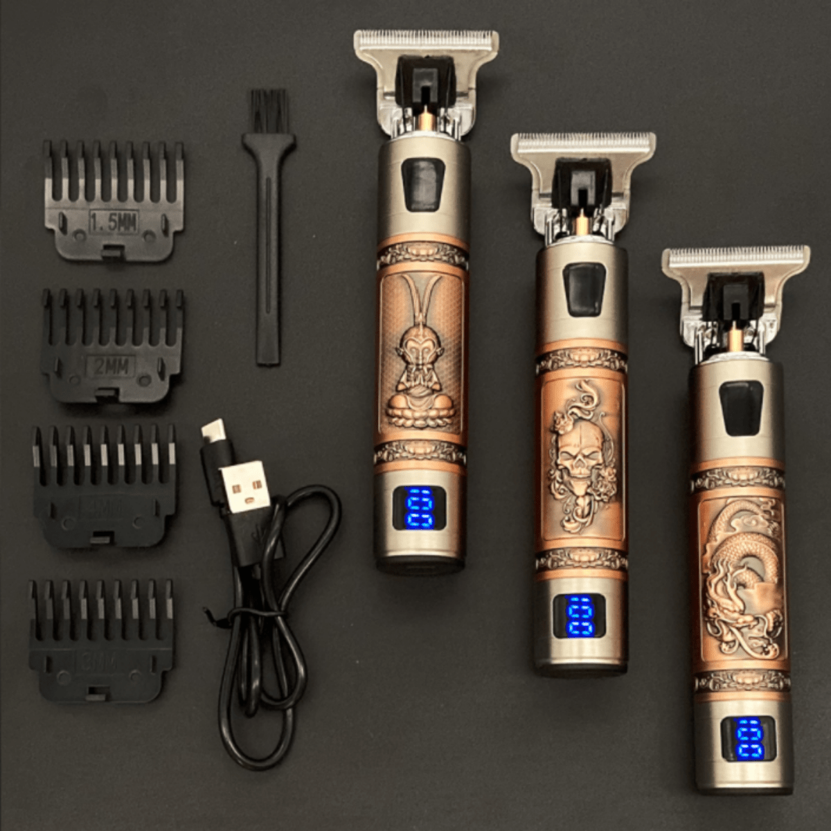 SKULLTRIM – Vintage beard trimmer with battery and precise cut for beard and hair | Ka-mostore