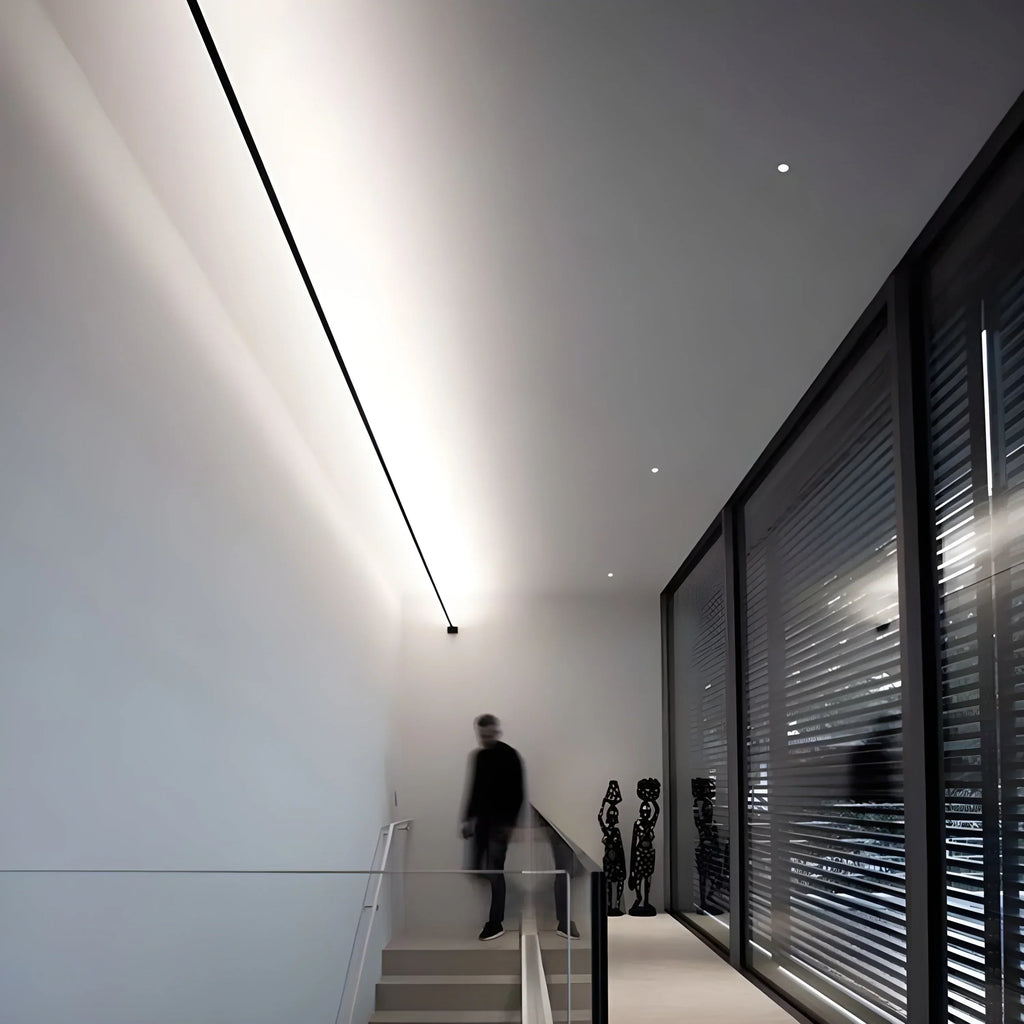 LED Linear Dimmable Wall Lamp Stainless Steel And Acrylic RGB For Home