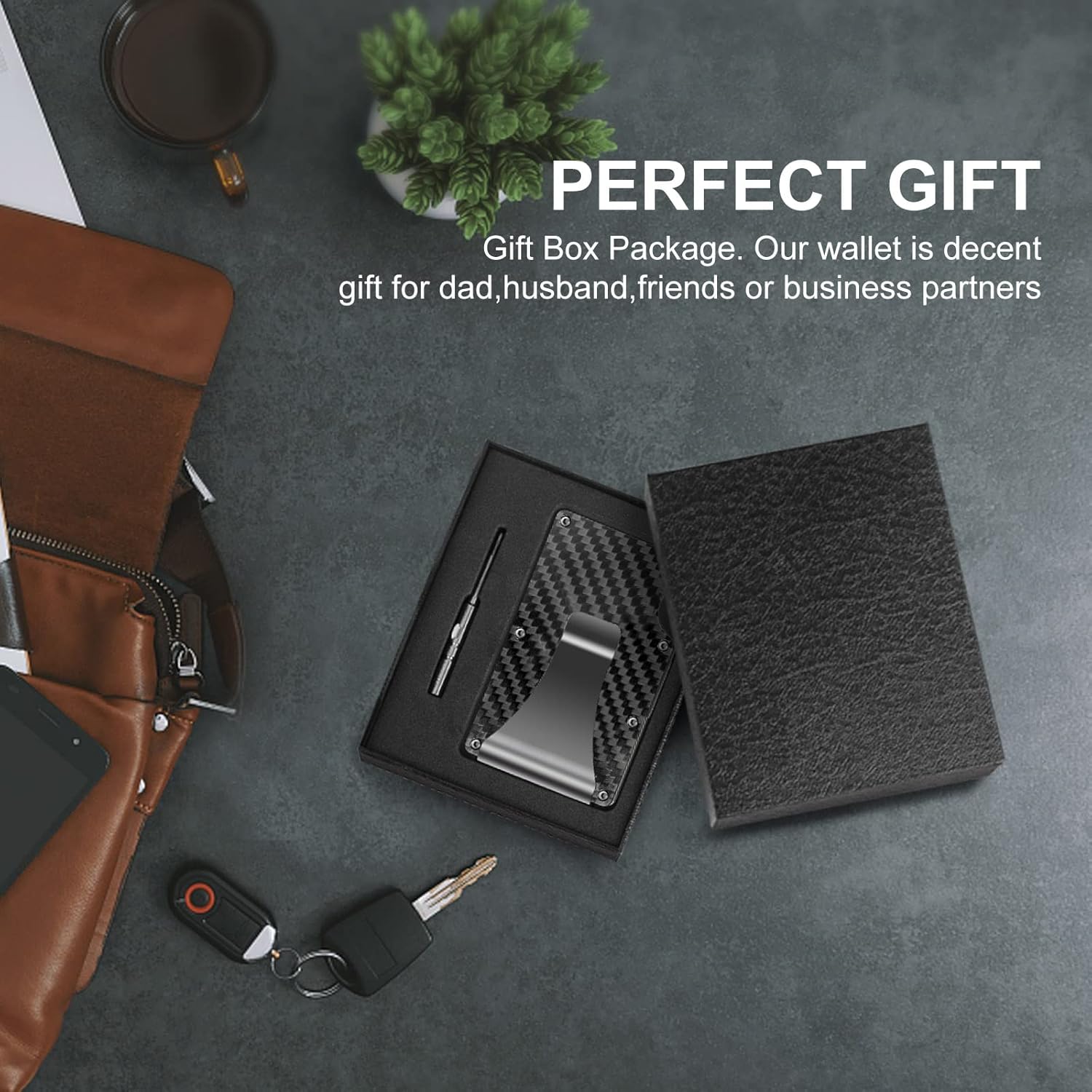 Slim RFID-Blocking Wallet made of Carbon Fibre with Money Clip - CarbonVault | Ka-mostore
