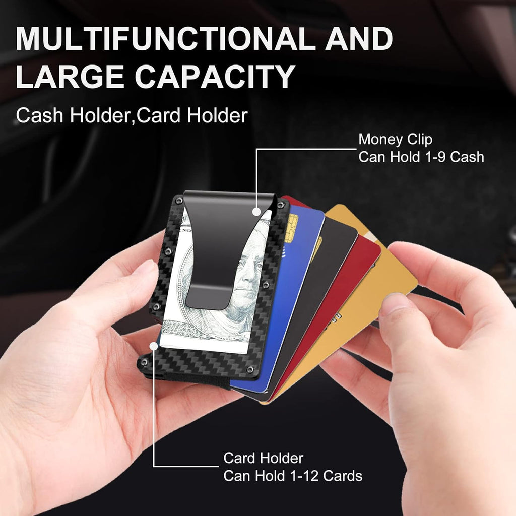 Slim RFID-Blocking Wallet made of Carbon Fibre with Money Clip - CarbonVault | Ka-mostore