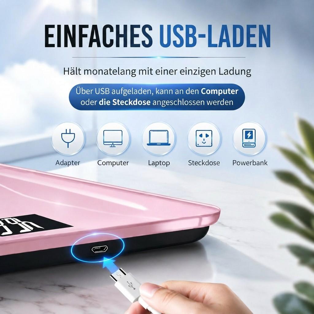 KörperSynode Inteligentna waga Bluetooth do analizy składu ciała — pomiar masy ciała i tkanki tłuszczowej