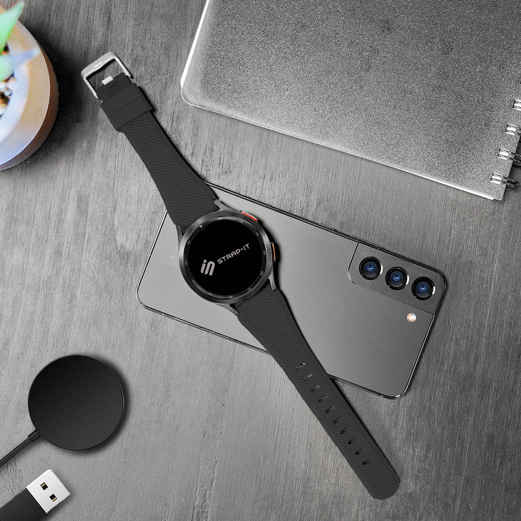 Schwarzes Silikonarmband für die Huawei Watch GT 2 – Metallschnalle