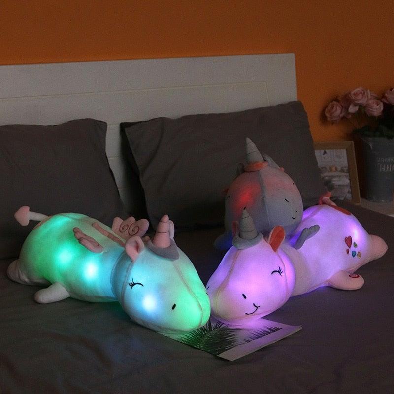 Soft Plush Unicorn Toy with Lighting Function – Ideal Gift for Children, Safe and Velvety Material | Ka-mostore