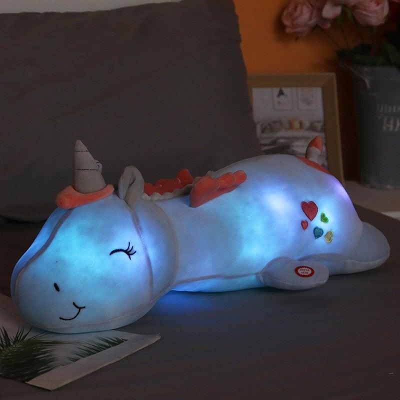 Soft Plush Unicorn Toy with Lighting Function – Ideal Gift for Children, Safe and Velvety Material | Ka-mostore