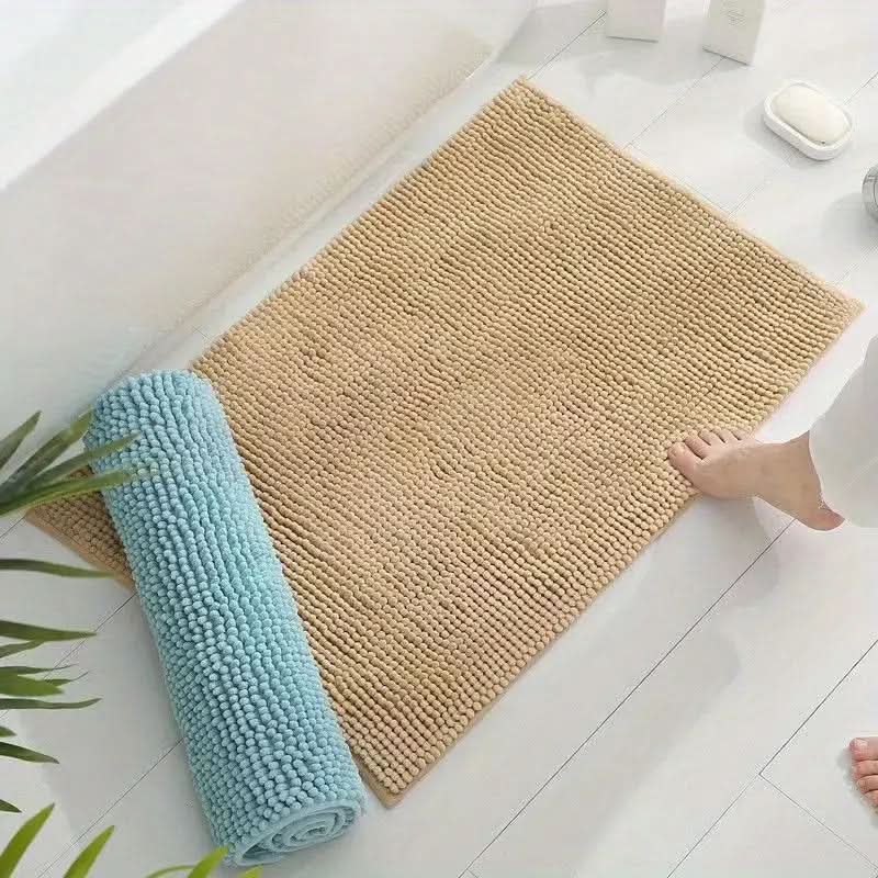 SOFTDRY COMFORT – Chenille Bath Mat with Non-Slip Backing | Ka-mostore