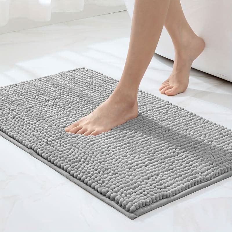 SOFTDRY COMFORT – Chenille Bath Mat with Non-Slip Backing | Ka-mostore