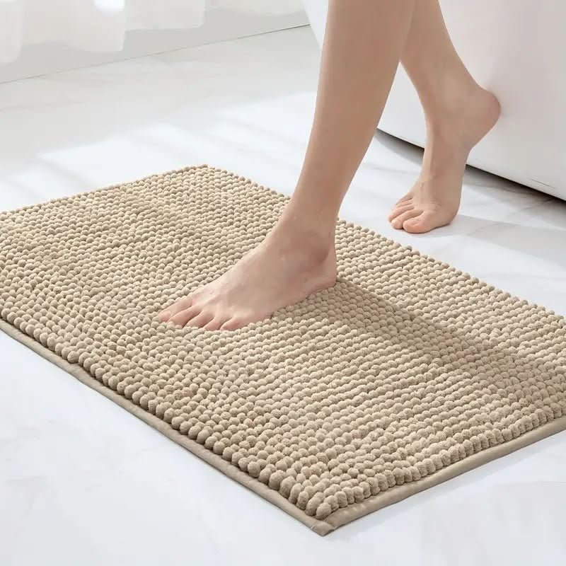 SOFTDRY COMFORT – Chenille Bath Mat with Non-Slip Backing | Ka-mostore