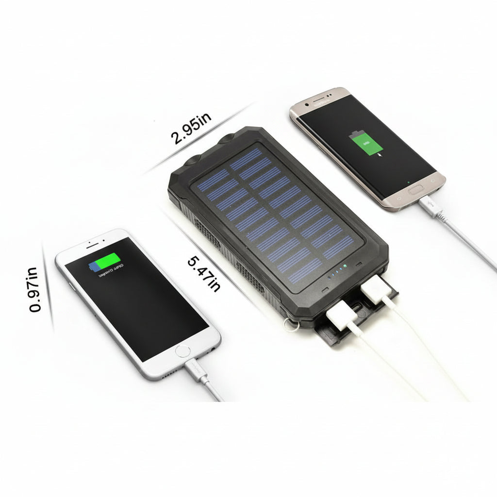 SOLARFORCE Power Bank – Waterproof Solar Power Bank with 20000mAh for Outdoor Adventures | Ka-mostore