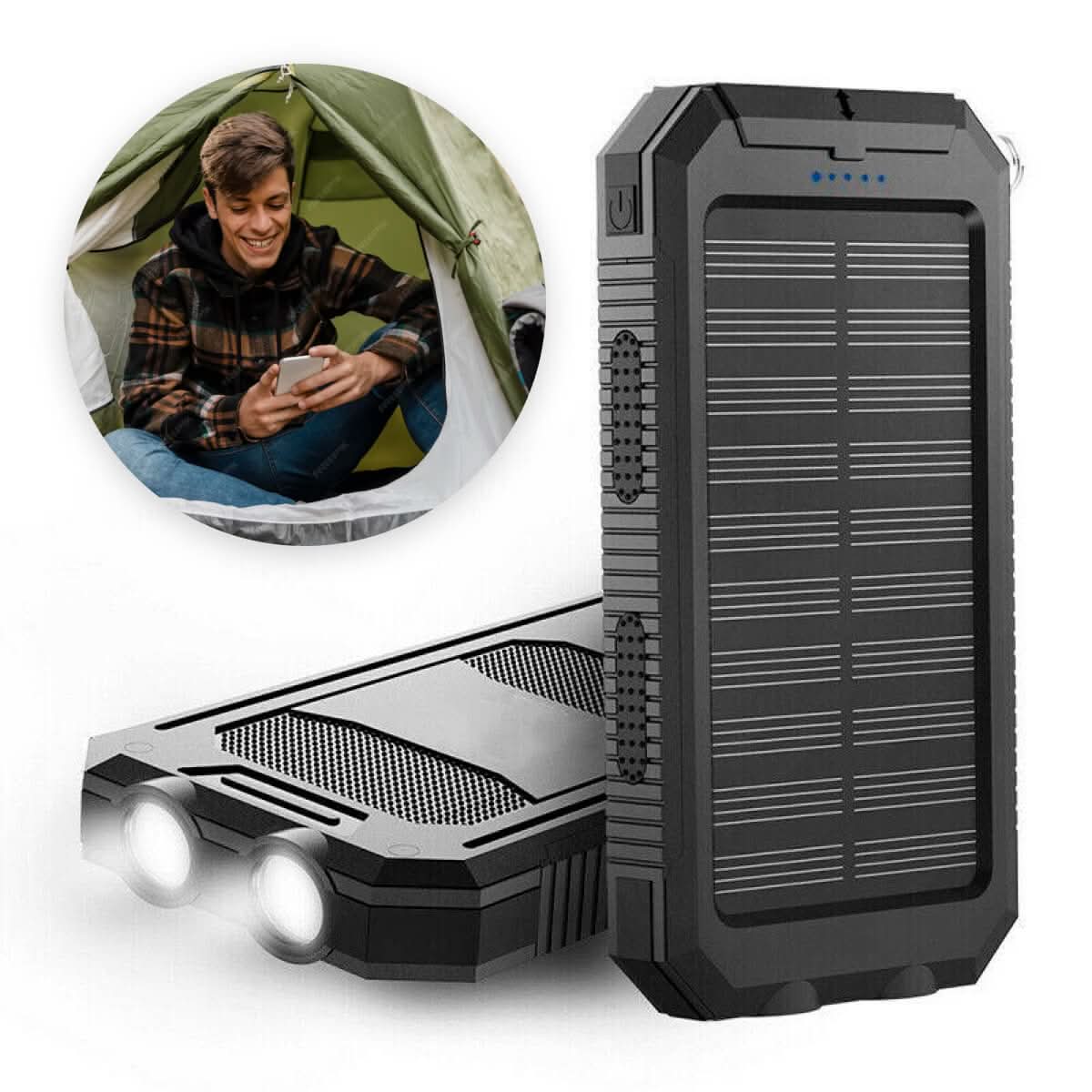 SOLARFORCE Power Bank – Waterproof Solar Power Bank with 20000mAh for Outdoor Adventures | Ka-mostore