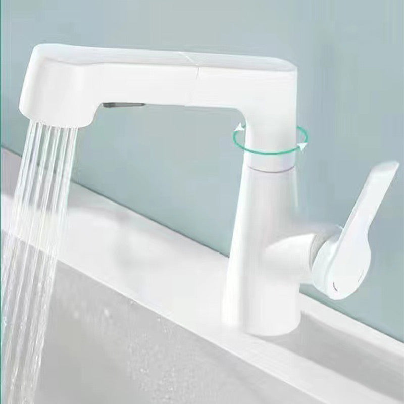 360-Degree Rotatable Basin Faucet With Pull-Out Sprayer Chrome Black