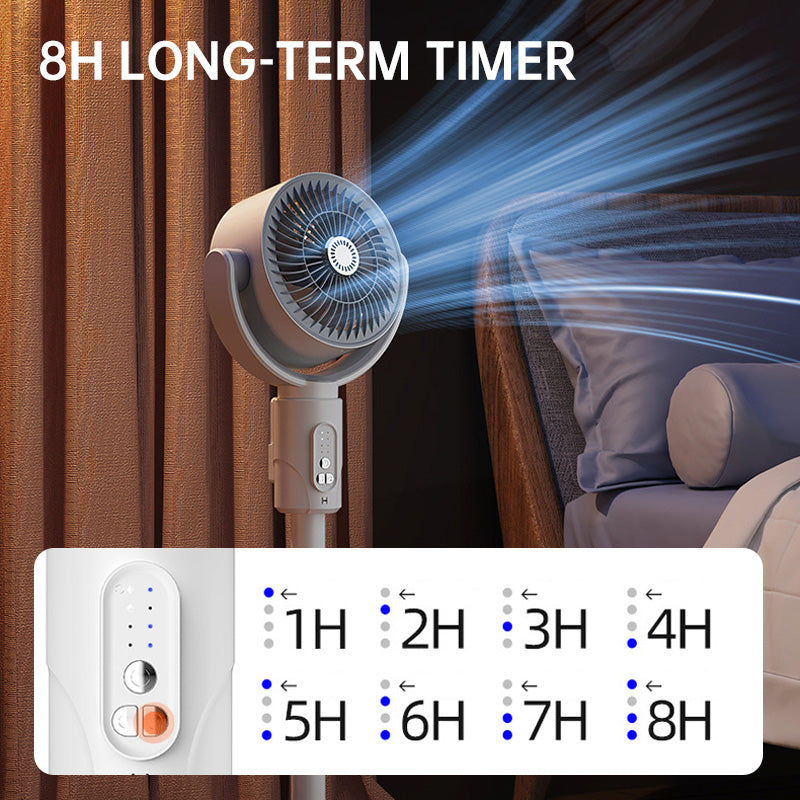 USB Pedestal Fan With Height Adjustment, Remote, Five Speeds, Oscillation, Quiet 36dB