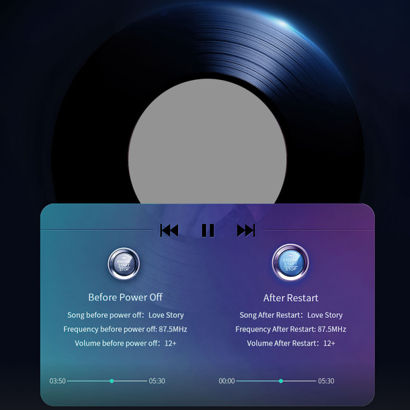 Bluetooth 5.3 FM-zender voor de auto — Twee USB-oplaadpoorten, draadloze smartphoneverbinding