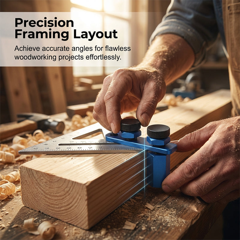 Aluminum Woodworking Marking Square — Precise Angle Measurement Tool
