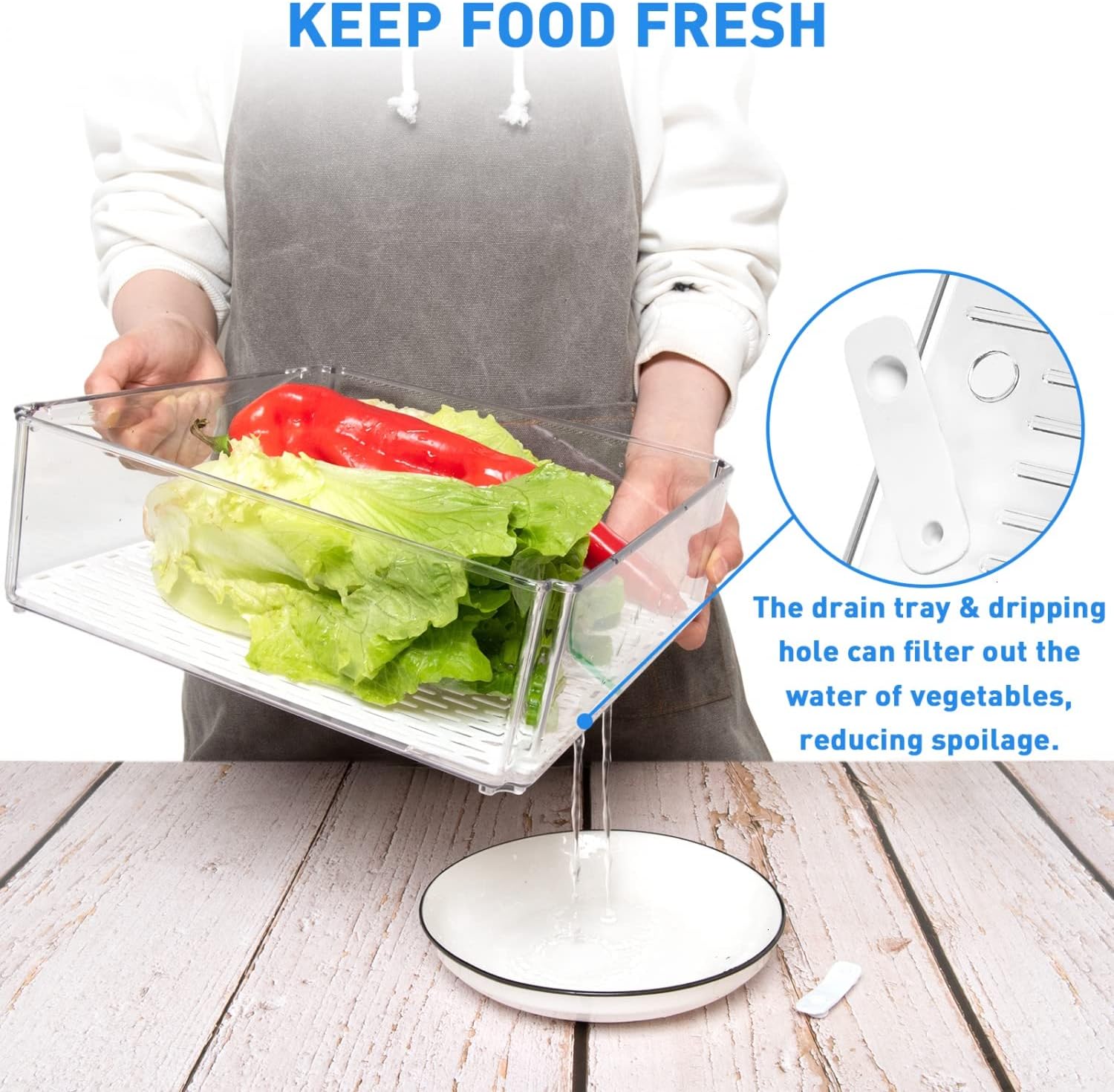 Stackable Food Containers for Fridge, Set of 10 - FridgeMaster | Ka-mostore