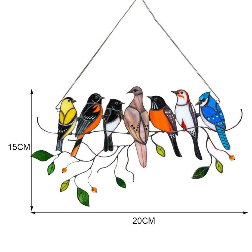 Stained Glass Hanging Bird Art | Ka-mostore