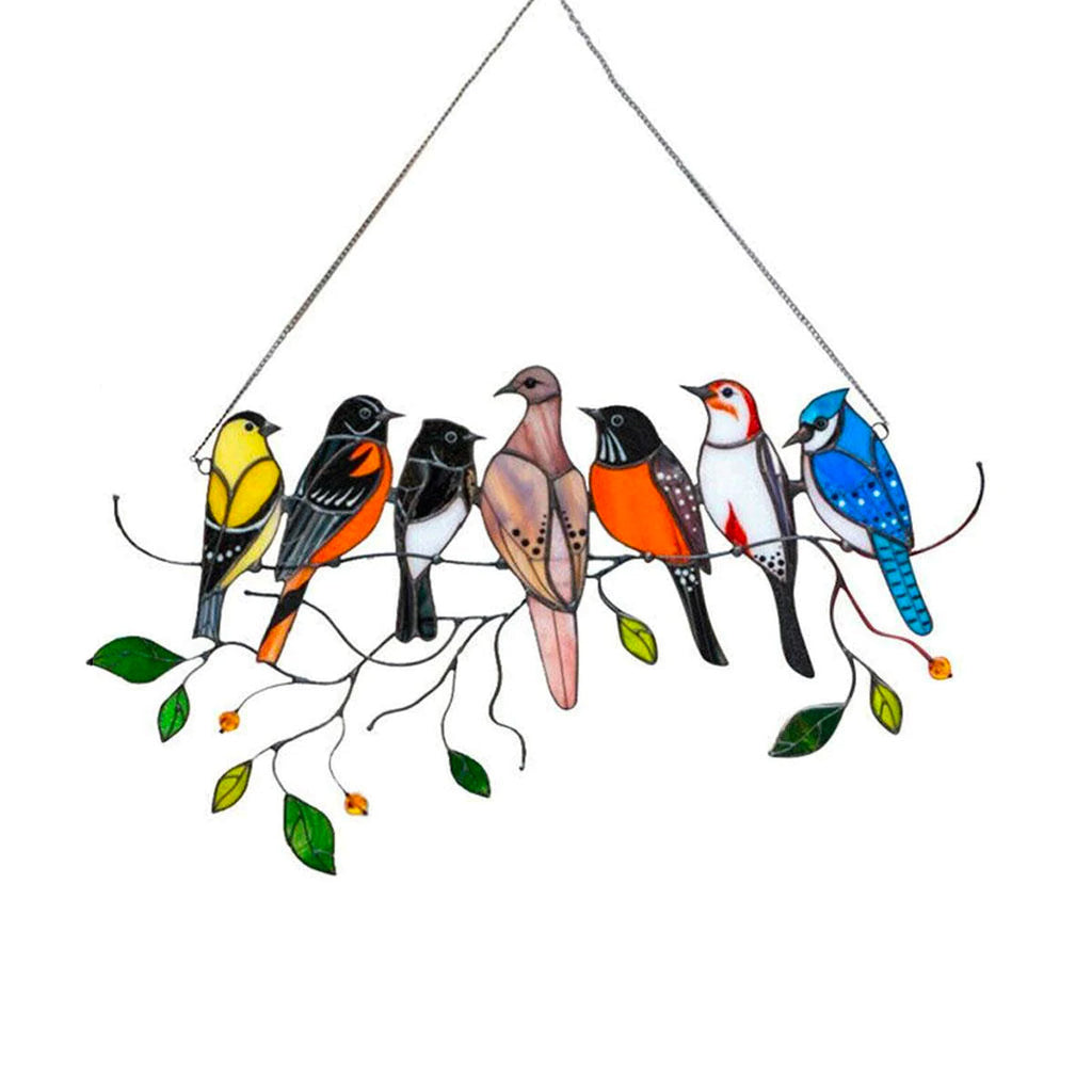 Stained Glass Hanging Bird Art | Ka-mostore