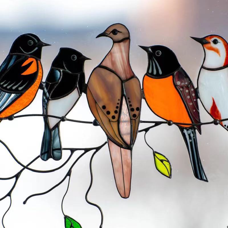 Stained Glass Hanging Bird Art | Ka-mostore