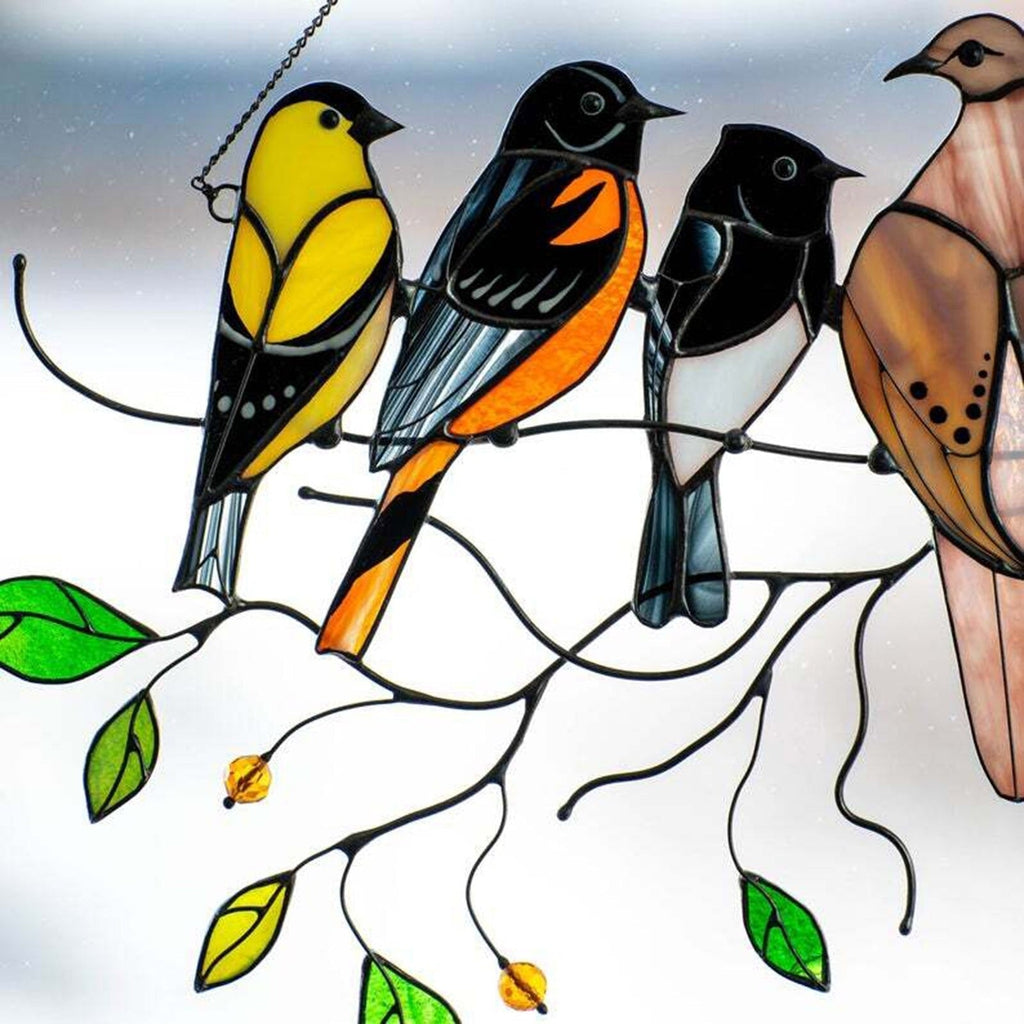 Stained Glass Hanging Bird Art | Ka-mostore
