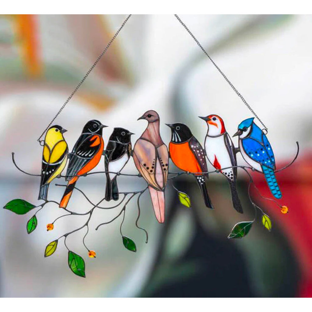 Stained Glass Hanging Bird Art | Ka-mostore