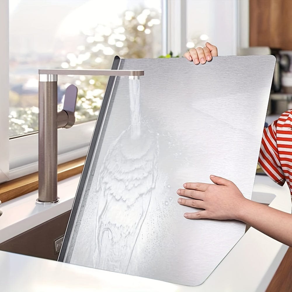 Stainless Steel Cutting Board - Non-Slip with Protective Edge | Ka-mostore
