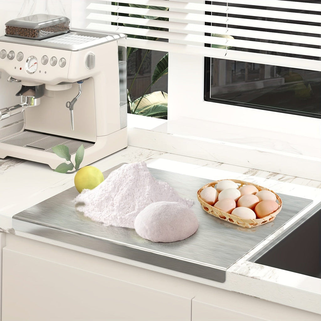 Stainless Steel Cutting Board - Non-Slip with Protective Edge | Ka-mostore