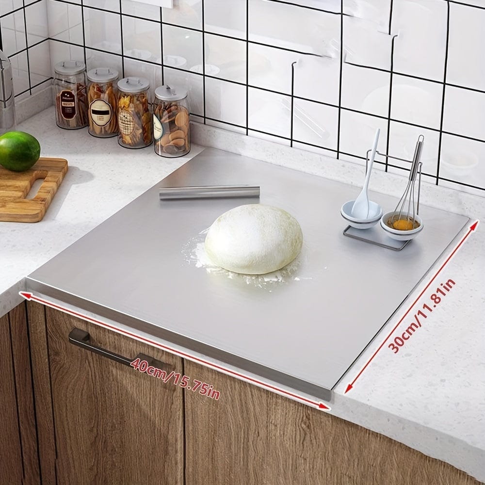 Stainless Steel Cutting Board - Non-Slip with Protective Edge | Ka-mostore