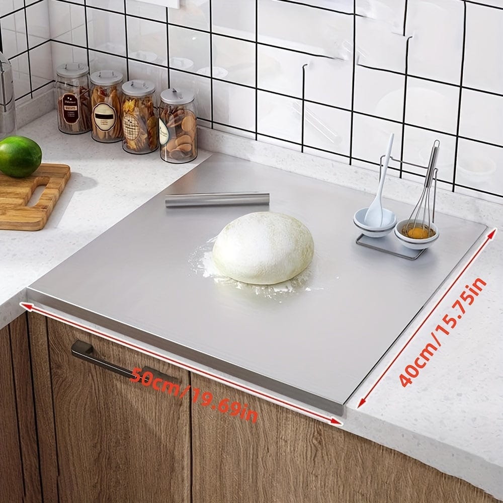 Stainless Steel Cutting Board - Non-Slip with Protective Edge | Ka-mostore