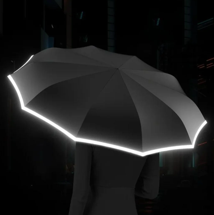 Wind-Resistant Umbrella with Reflective Band | Ka-mostore