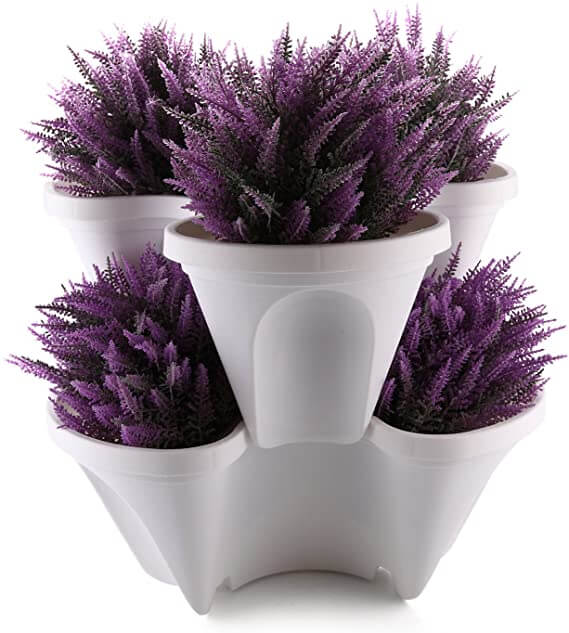 Vertical Stackable Planters - 4 Tier Garden Pots | Ka-mostore