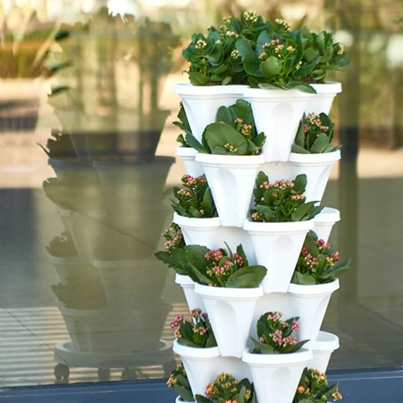Vertical Stackable Planters - 4 Tier Garden Pots | Ka-mostore