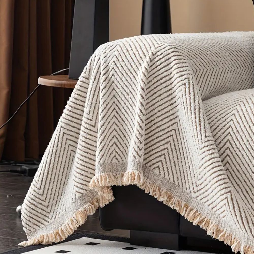 Striped Herringbone Sofa Protector | Ka-mostore