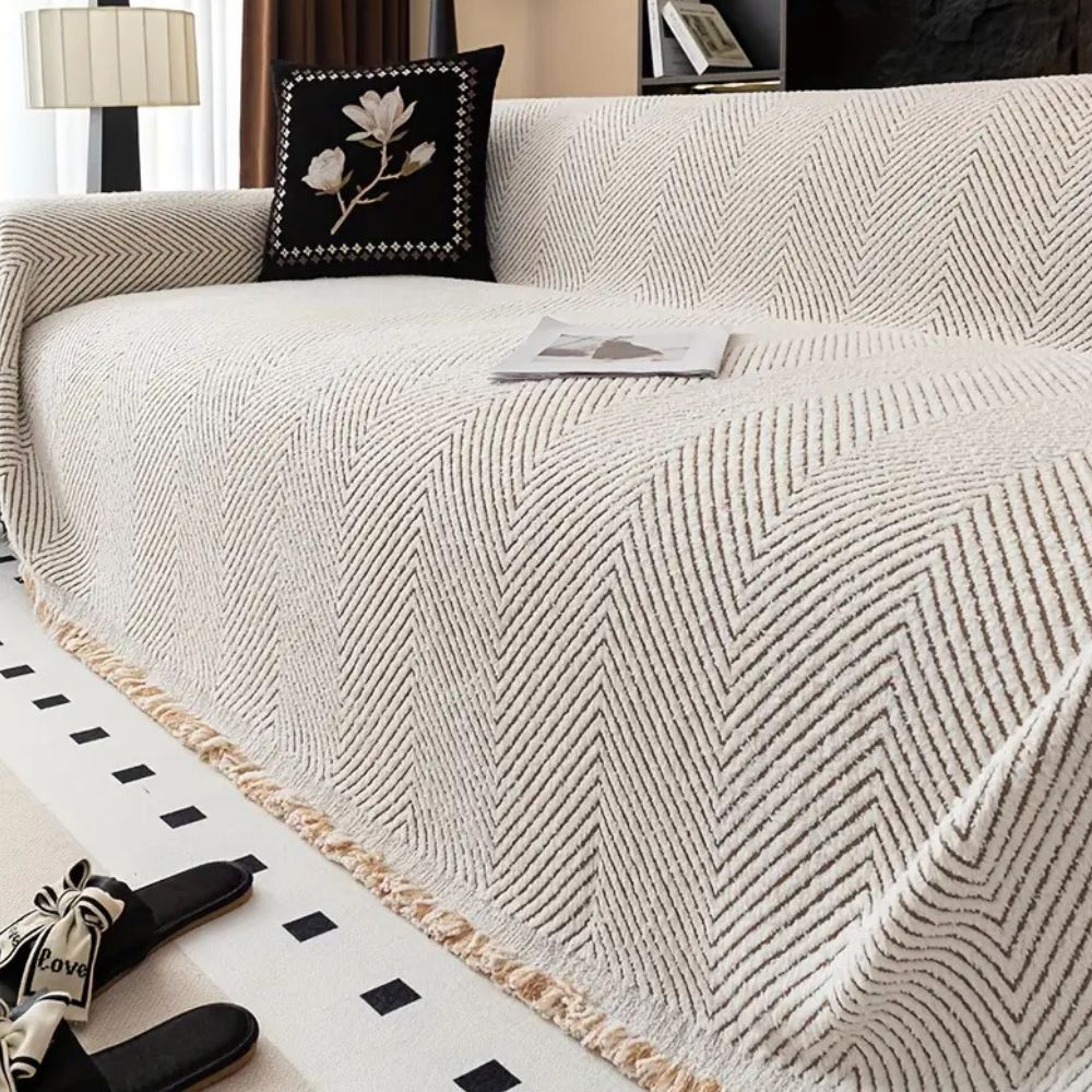 Striped Herringbone Sofa Protector | Ka-mostore
