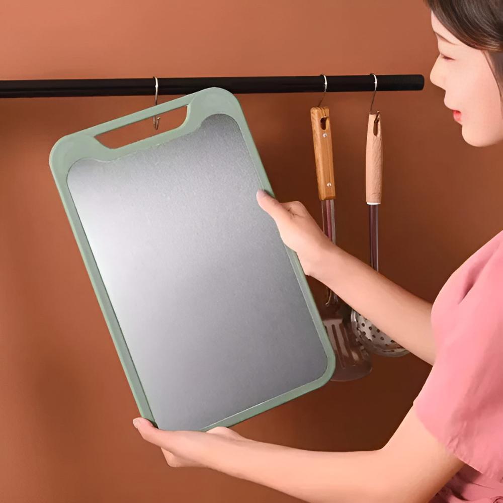 Versatile Double-Sided Stainless Steel Kitchen Board | Ka-mostore