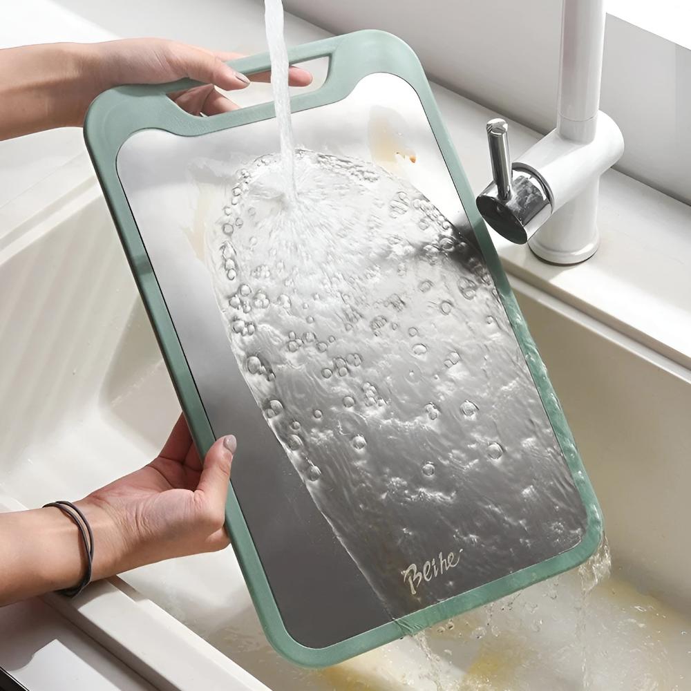 Versatile Double-Sided Stainless Steel Kitchen Board | Ka-mostore