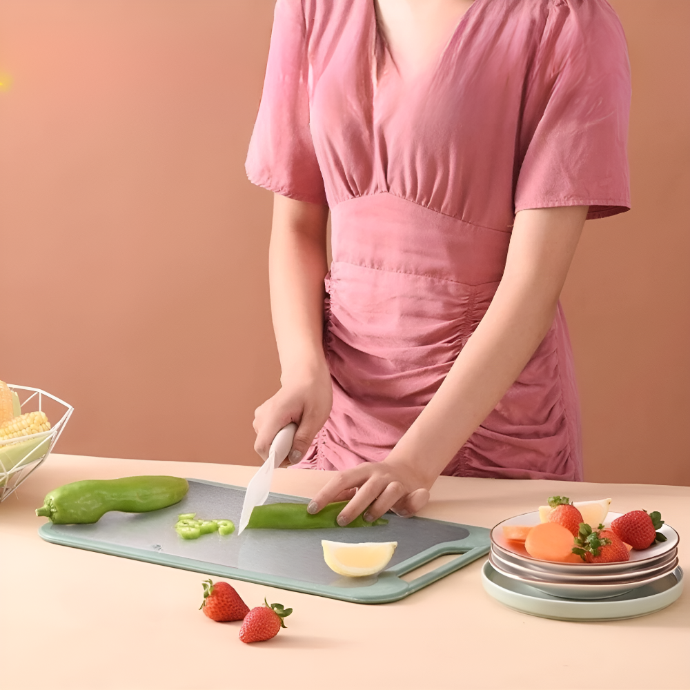 Versatile Double-Sided Stainless Steel Kitchen Board | Ka-mostore