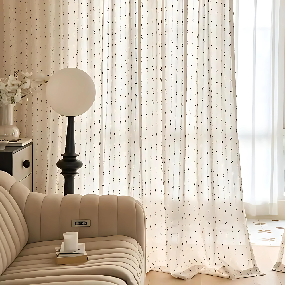 Sugar Bean Embroidered Tulle Curtain | Ka-mostore