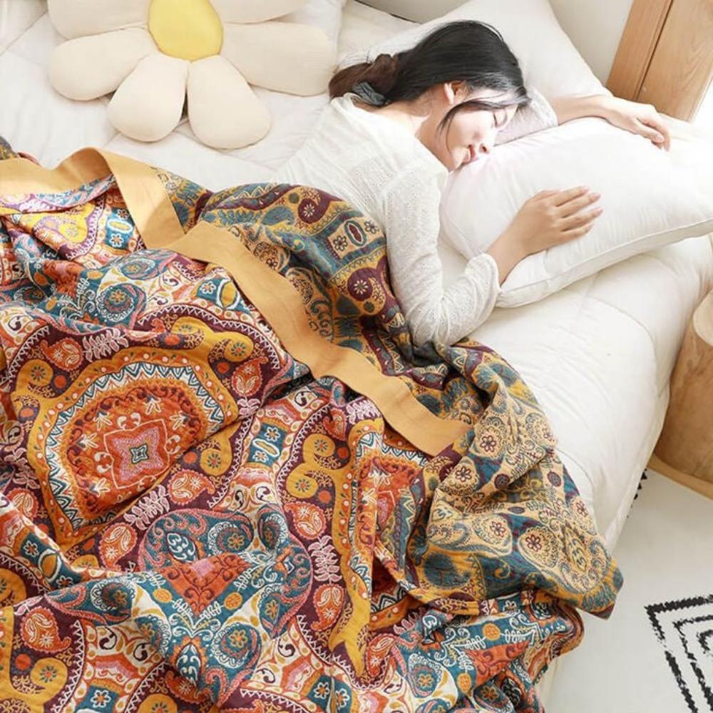 Sunrise Boho Reversible Blanket | Ka-mostore