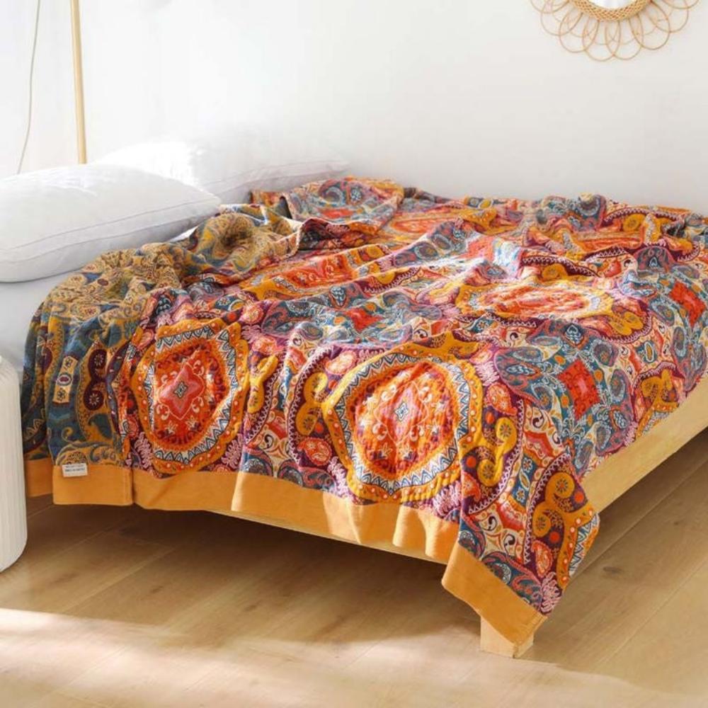 Sunrise Boho Reversible Blanket | Ka-mostore