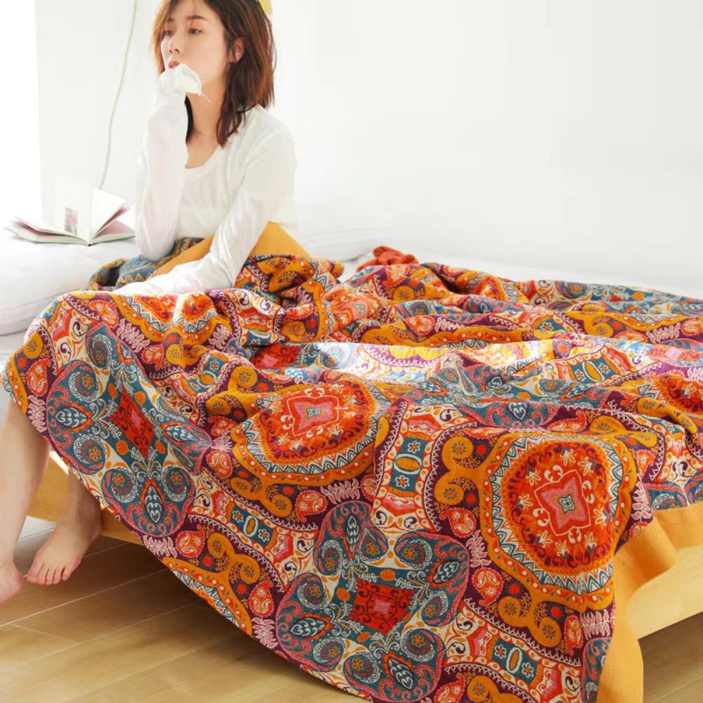 Sunrise Boho Reversible Blanket | Ka-mostore