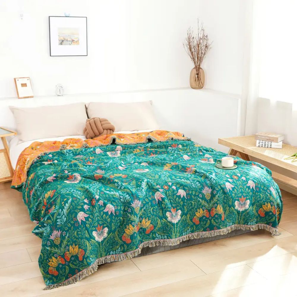 Sunset Forest Cotton Blanket | Ka-mostore