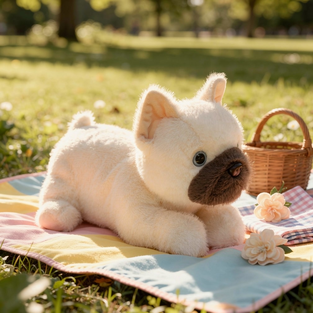 KuschelBulli ブルドッグのぬいぐるみ — 柔らかく、抱き心地のよいお友だち