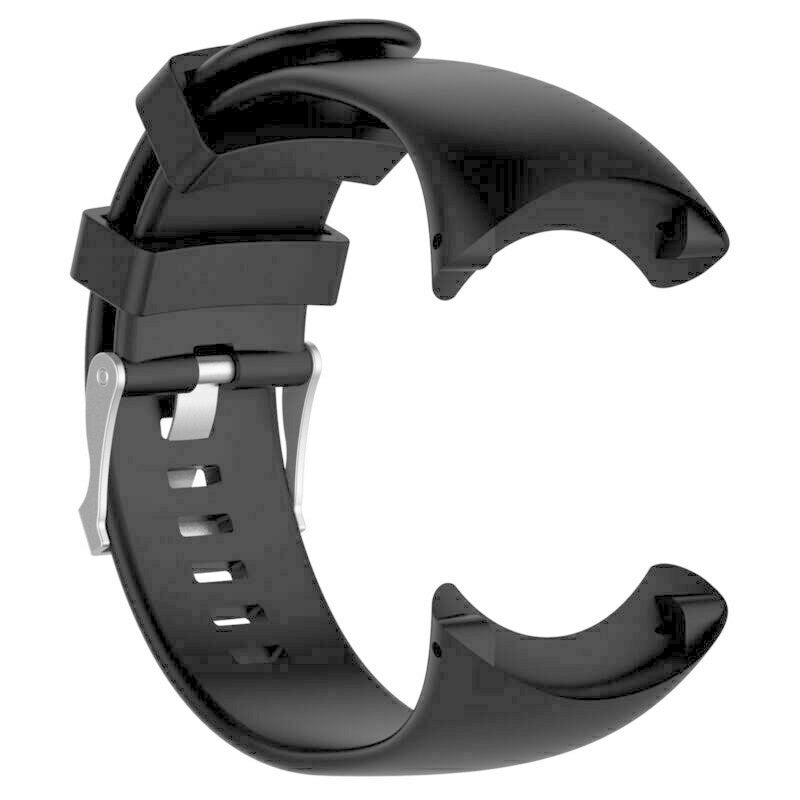 Black Silicone Strap for Suunto Core Watch — Durable, Flexible Build