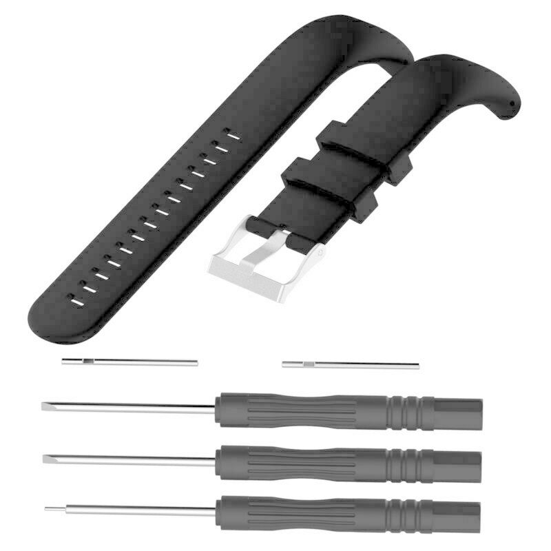 Black Silicone Strap for Suunto Core Watch — Durable, Flexible Build