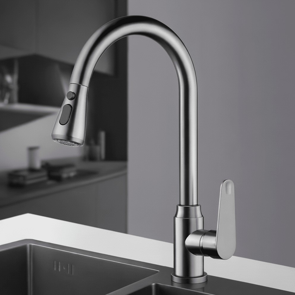 SWIVELUX faucet: Retractable spray, 360° swivel, modern design | Ka-mostore
