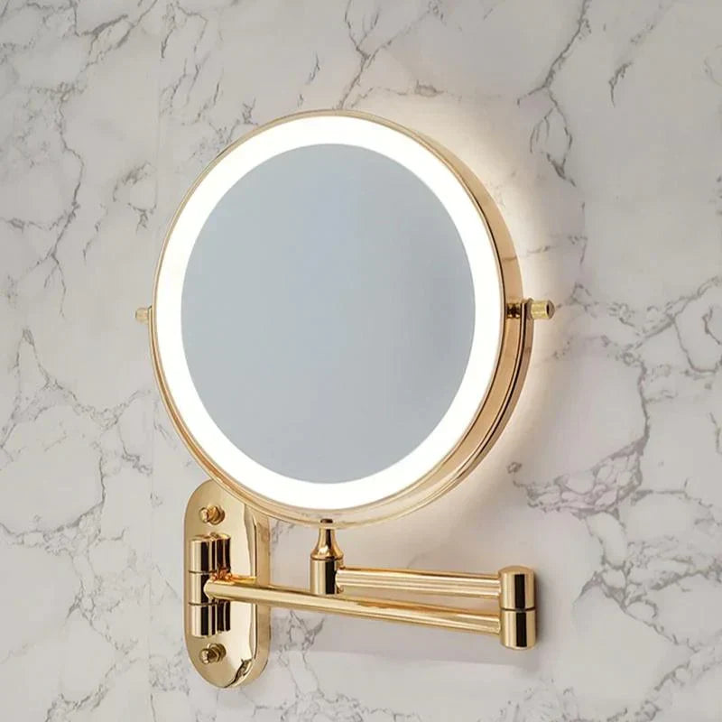 Rechargeable LED Vanity Mirror With Adjustable Lighting And Magnification