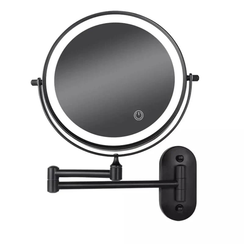 Rechargeable LED Vanity Mirror With Adjustable Lighting And Magnification