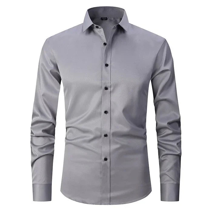 Men's Slim Fit Stretch Dress Shirt | Ka-mostore