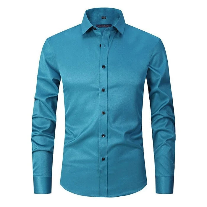 Men's Slim Fit Stretch Dress Shirt | Ka-mostore