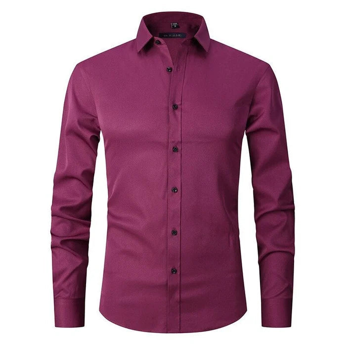 Men's Slim Fit Stretch Dress Shirt | Ka-mostore